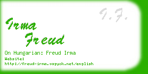 irma freud business card